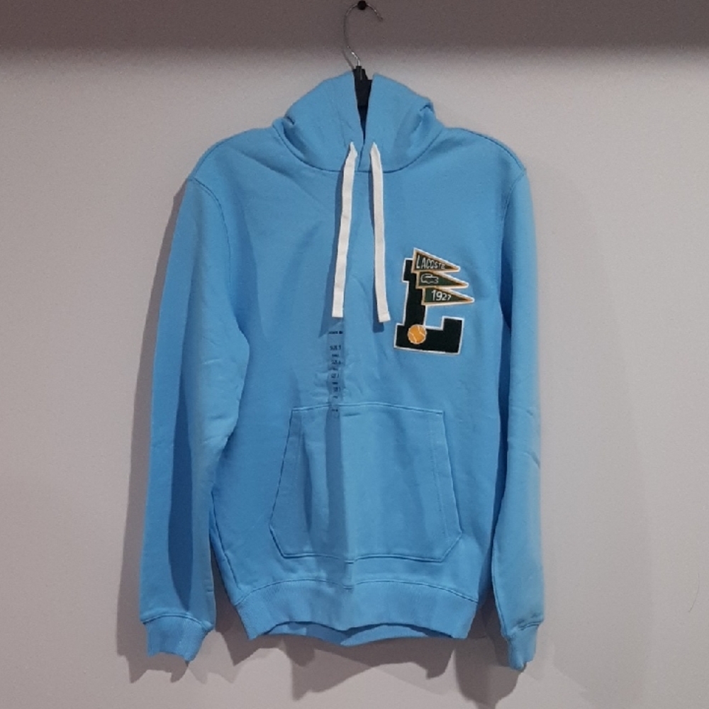 Lacoste Light Blue Hoodie with Logo Design